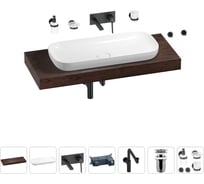 Комплект мебели для ванной комнаты с раковиной Wellsee Genuine Tree 201014567