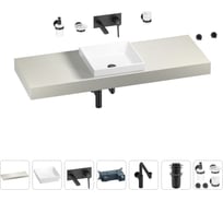 Комплект мебели для ванной комнаты Wellsee Genuine Tree с раковиной 201015527