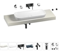 Комплект мебели для ванной комнаты с раковиной Wellsee Genuine Tree 201014627