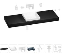 Комплект мебели для ванной комнаты Wellsee Genuine Tree с раковиной 201015625