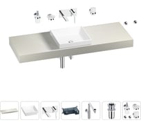 Комплект мебели для ванной комнаты Wellsee Genuine Tree с раковиной 201015526