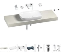 Комплект мебели для ванной комнаты с раковиной Wellsee Genuine Tree 201014386