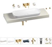 Комплект мебели для ванной комнаты с раковиной Wellsee Genuine Tree 201014628