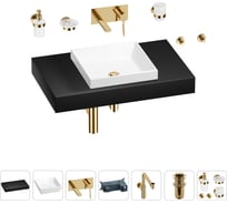 Комплект мебели для ванной комнаты Wellsee Genuine Tree с раковиной 201015268