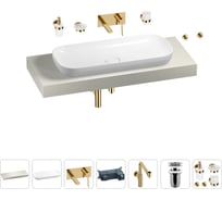 Комплект мебели для ванной комнаты с раковиной Wellsee Genuine Tree 201014508