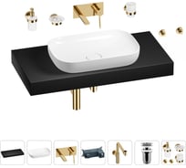 Комплект мебели для ванной комнаты с раковиной Wellsee Genuine Tree 201014248