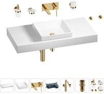 Комплект мебели для ванной комнаты Wellsee Genuine Tree с раковиной 201015368