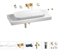 Комплект мебели для ванной комнаты Wellsee Genuine Tree с раковиной 201014588