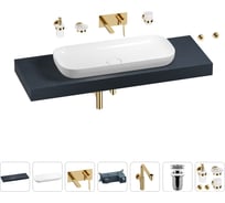 Комплект мебели для ванной комнаты Wellsee Genuine Tree с раковиной 201014648