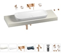 Комплект мебели для ванной комнаты с раковиной Wellsee Genuine Tree 201014629