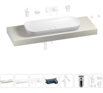 Комплект мебели для ванной комнаты с раковиной Wellsee Genuine Tree 201014630