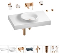 Комплект мебели для ванной комнаты Wellsee Genuine Tree с раковиной 201015729