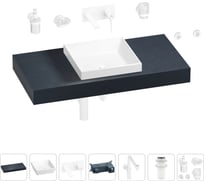 Комплект мебели для ванной комнаты Wellsee Genuine Tree с раковиной 201015310