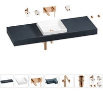 Комплект мебели для ванной комнаты Wellsee Genuine Tree с раковиной 201015549