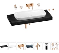 Комплект мебели для ванной комнаты Wellsee Genuine Tree с раковиной 201014609