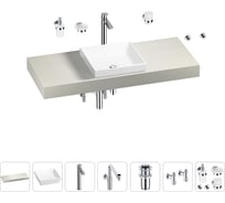 Комплект мебели для ванной комнаты Wellsee Genuine Tree с раковиной 201015391