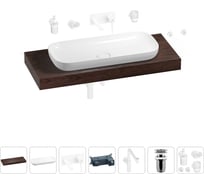 Комплект мебели для ванной комнаты с раковиной Wellsee Genuine Tree 201014570
