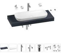 Комплект мебели для ванной комнаты с раковиной Wellsee Genuine Tree 201014511