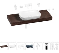 Комплект мебели для ванной комнаты с раковиной Wellsee Genuine Tree 201014330