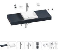 Комплект мебели для ванной комнаты Wellsee Genuine Tree с раковиной 201015411