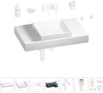 Комплект мебели для ванной комнаты Wellsee Genuine Tree с раковиной 201015250