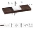 Комплект мебели для ванной комнаты Wellsee Genuine Tree с раковиной 201015571 1
