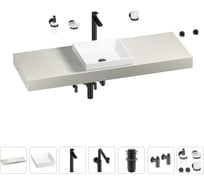 Комплект мебели для ванной комнаты Wellsee Genuine Tree с раковиной 201015512