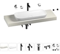 Комплект мебели для ванной комнаты с раковиной Wellsee Genuine Tree 201014612