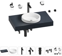 Комплект мебели для ванной комнаты Wellsee Genuine Tree с раковиной 201015652