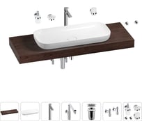 Комплект мебели для ванной комнаты с раковиной Wellsee Genuine Tree 201014671