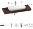 Комплект мебели для ванной комнаты с раковиной Wellsee Genuine Tree 201014671 1