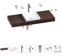 Комплект мебели для ванной комнаты Wellsee Genuine Tree с раковиной 201015451