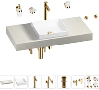 Комплект мебели для ванной комнаты Wellsee Genuine Tree с раковиной 201015273