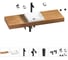 Комплект мебели для ванной комнаты Wellsee Genuine Tree с раковиной 201015552 1