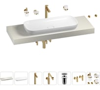 Комплект мебели для ванной комнаты с раковиной Wellsee Genuine Tree 201014613