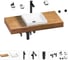 Комплект мебели для ванной комнаты Wellsee Genuine Tree с раковиной 201015312 1