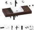 Комплект мебели для ванной комнаты Wellsee Genuine Tree с раковиной 201015332 1