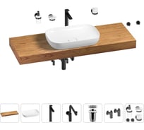 Комплект мебели для ванной комнаты с раковиной Wellsee Genuine Tree 201014412