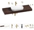 Комплект мебели для ванной комнаты с раковиной Wellsee Genuine Tree 201014433 1