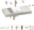 Комплект мебели для ванной комнаты Wellsee Genuine Tree с раковиной 201015274 1