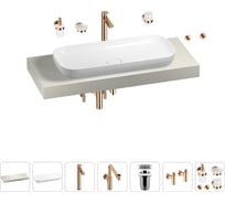 Комплект мебели для ванной комнаты с раковиной Wellsee Genuine Tree 201014494