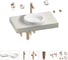 Комплект мебели для ванной комнаты с раковиной Wellsee Genuine Tree 201015634 1