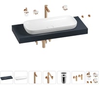 Комплект мебели для ванной комнаты с раковиной Wellsee Genuine Tree 201014514