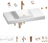 Комплект мебели для ванной комнаты Wellsee Genuine Tree с раковиной 201015354