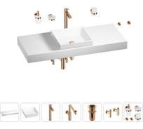 Комплект мебели для ванной комнаты Wellsee Genuine Tree с раковиной 201015474