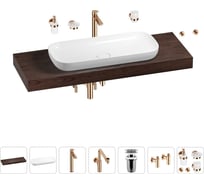 Комплект мебели для ванной комнаты с раковиной Wellsee Genuine Tree 201014674