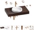 Комплект мебели для ванной комнаты с раковиной Wellsee Genuine Tree 201015694 1