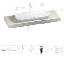 Комплект мебели для ванной комнаты с раковиной Wellsee Genuine Tree 201014615