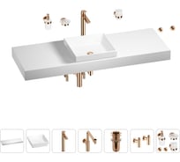 Комплект мебели для ванной комнаты Wellsee Genuine Tree с раковиной 201015594