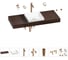 Комплект мебели для ванной комнаты Wellsee Genuine Tree с раковиной 201015454 1